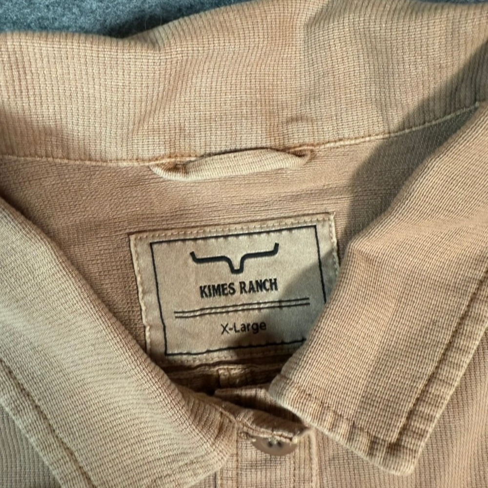 Kimes Ranch Cloverleaf Shirt Jacket Womens Tan Brown Long Sleeve Cotton XL NWT - Picture 7 of 13